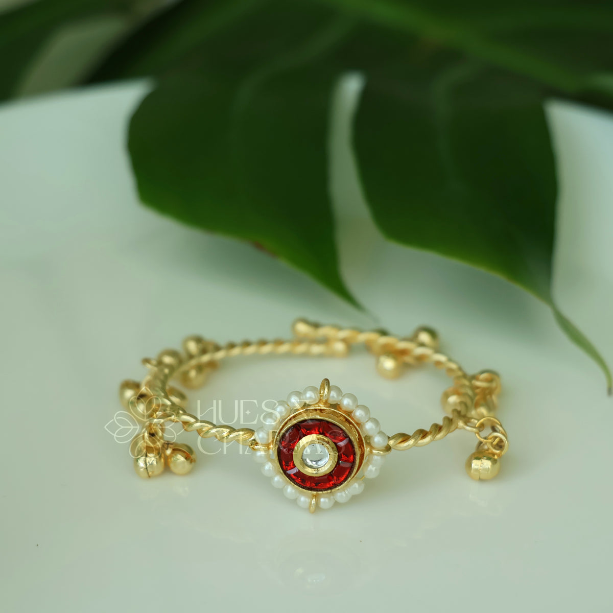 GOLDEN SANVI ADJUSTABLE GHUNGAROO BANGLE(COLOURS AVAILABLE)