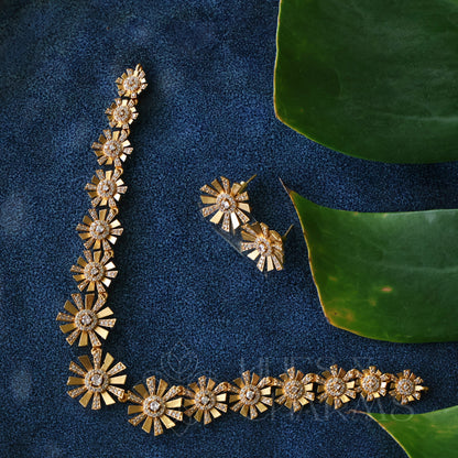 GOLDEN LUMIERE BLOOM AD NECKLACE SET