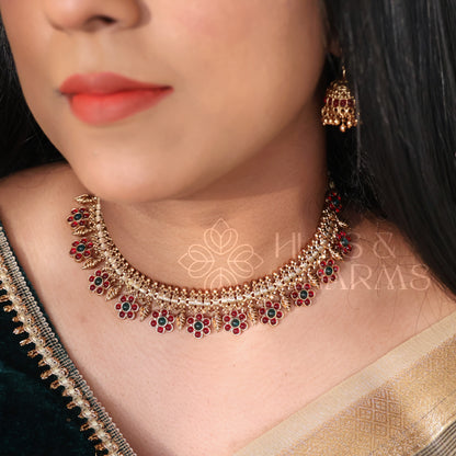 TRADITIONAL PUSHPA GRAND NECKLACE SET
