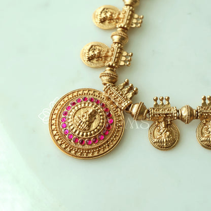 GOLDEN LAKSHMI VAIBHAVAM HARAM HAARAM SET (Colours available)