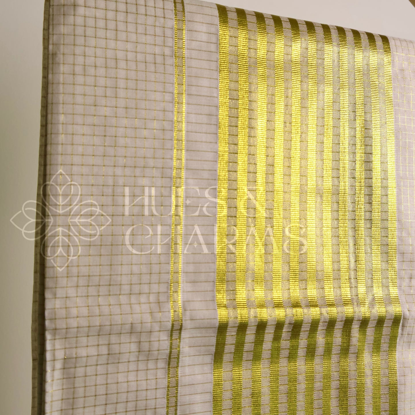 KERALA KASAVU HANDLOOM CHECKED SAREE