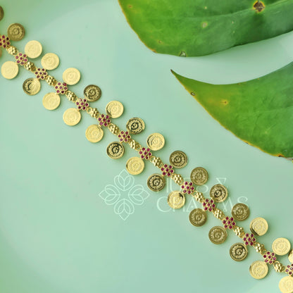 TRADITIONAL RATNA KAASU CHOKER NECKPIECE | PREMIUM GOLD PLATED (NON IDOL VERSION)