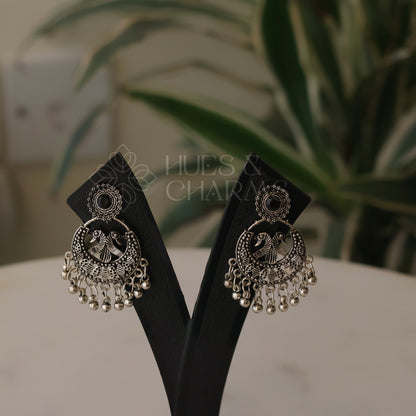 OXIDIZED BLACK EARRINGS