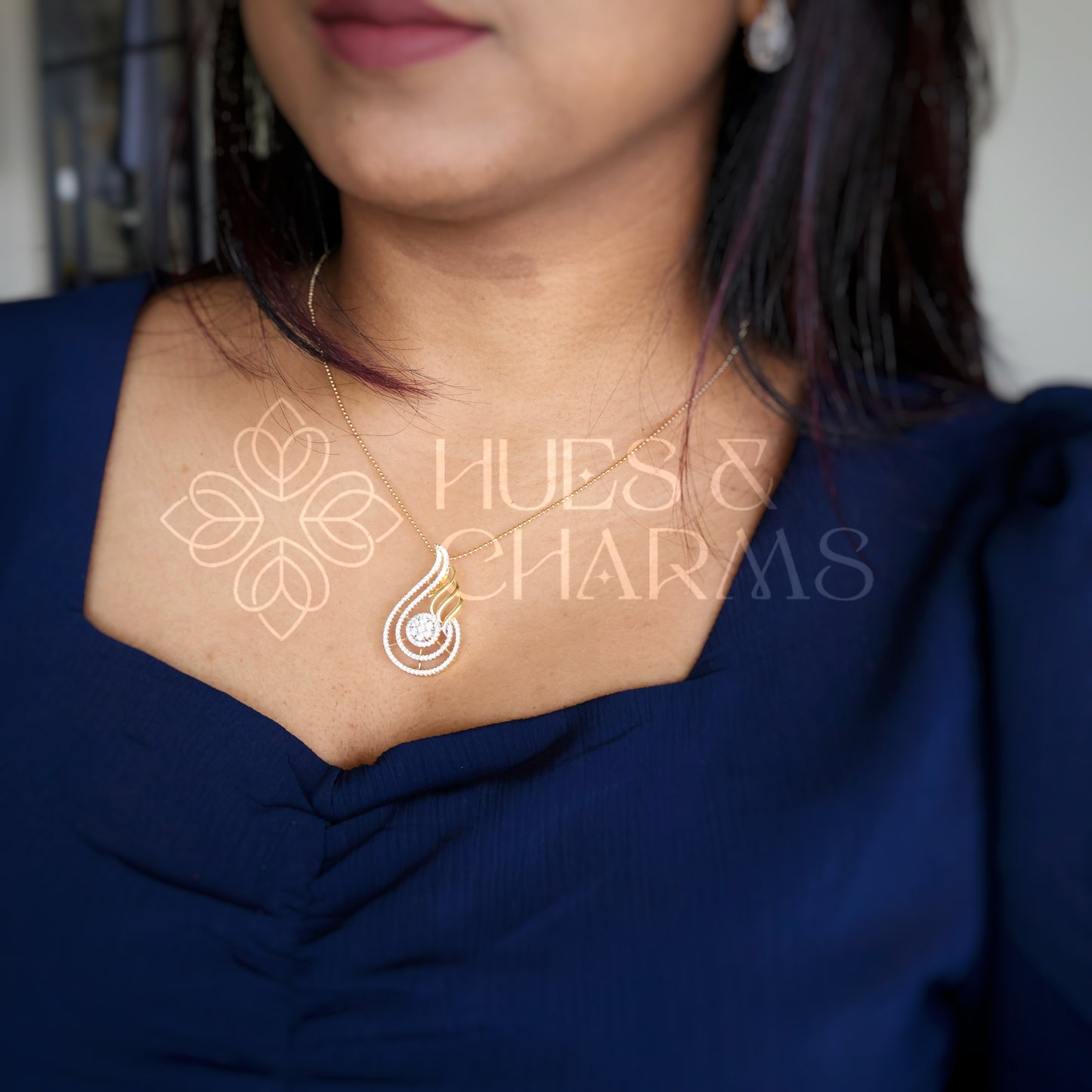 AURELIA PAISELEY CZ PENDENT SET|PREMIUM COLLECTION