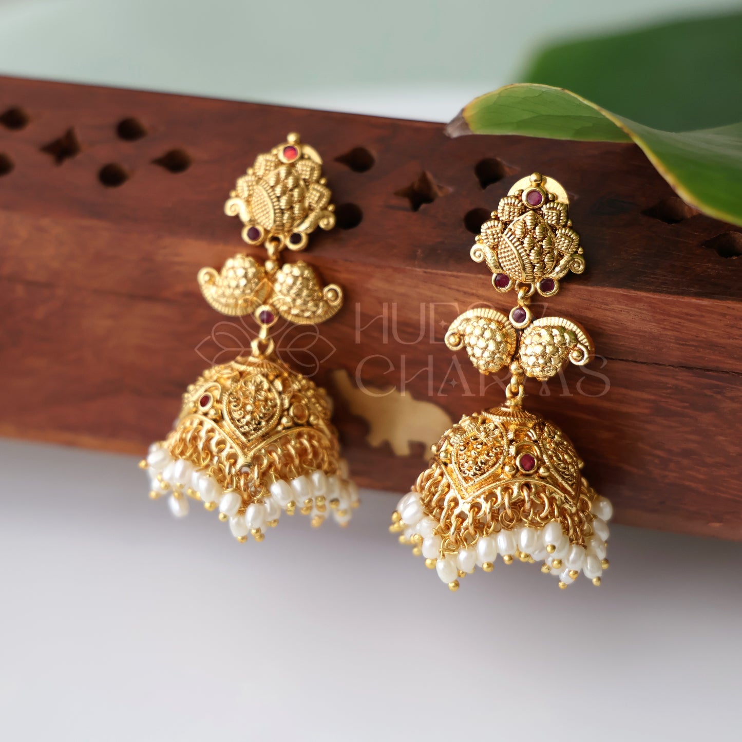 TRADITIONAL VAMIKA RICE PEARL JHUMKA | PREMIUM JEWELLERY