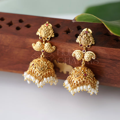 TRADITIONAL VAMIKA RICE PEARL JHUMKA | PREMIUM JEWELLERY