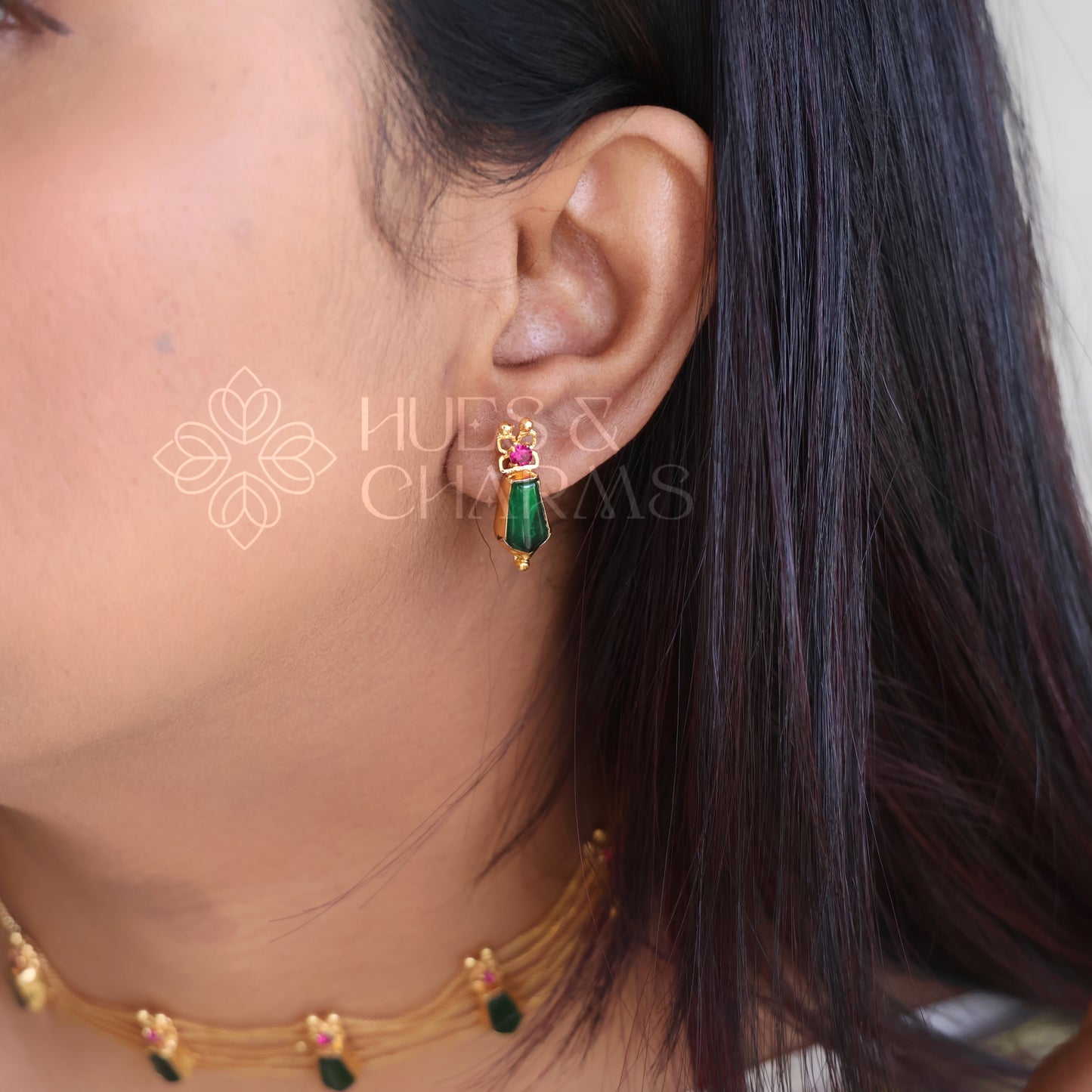 TRADITIONAL NAGAPADAM CHOKER SET | GOLD PLATED