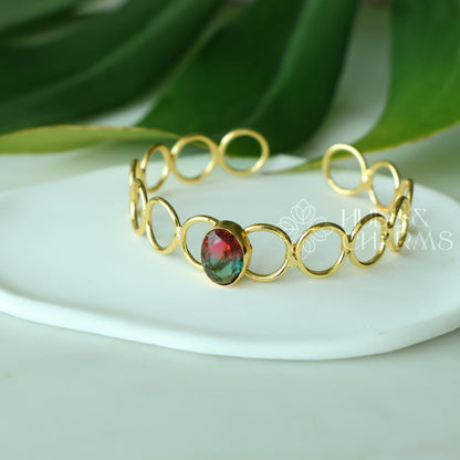GOLDEN GLOSSY SYMPHONY ADJUSTABLE BANGLE(COLOURS AVAILABLE)