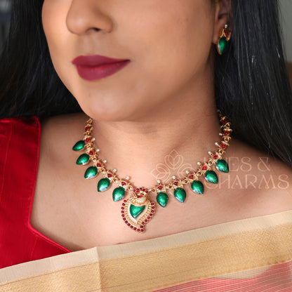 TRADITIONAL MOHINI PALAKKA NECKLACE SET