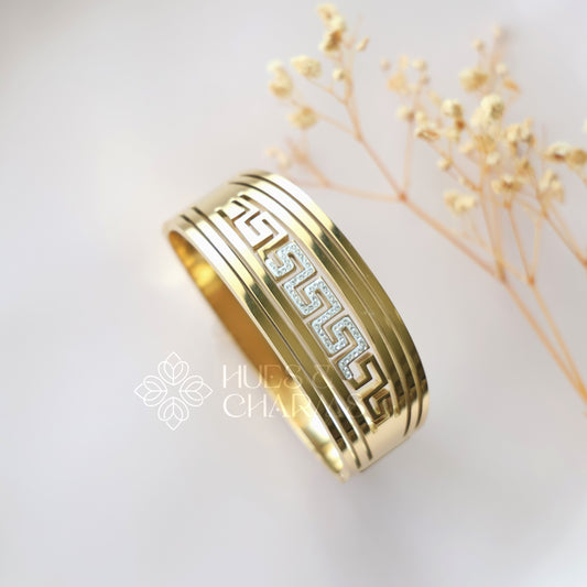 GOLDEN STATEMENT ZIG ZAG AD BRACELET