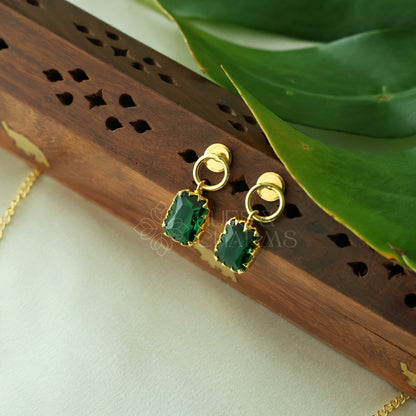 GLOSSY RECTANGLE LUMINA NECKLACE SET (COLOURS AVAILABLE)