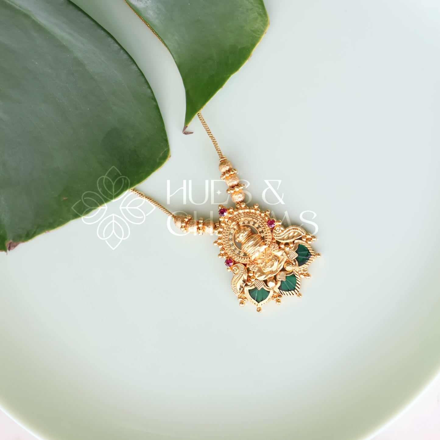 KATHAKALI PENDANT BALL NECKLACE | GOLD PLATED