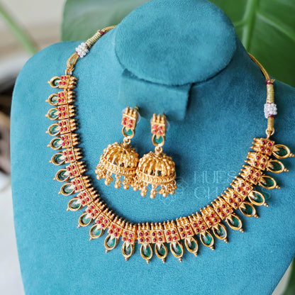 TRADITIONAL RATNA PALAKKA NECKLACE SET