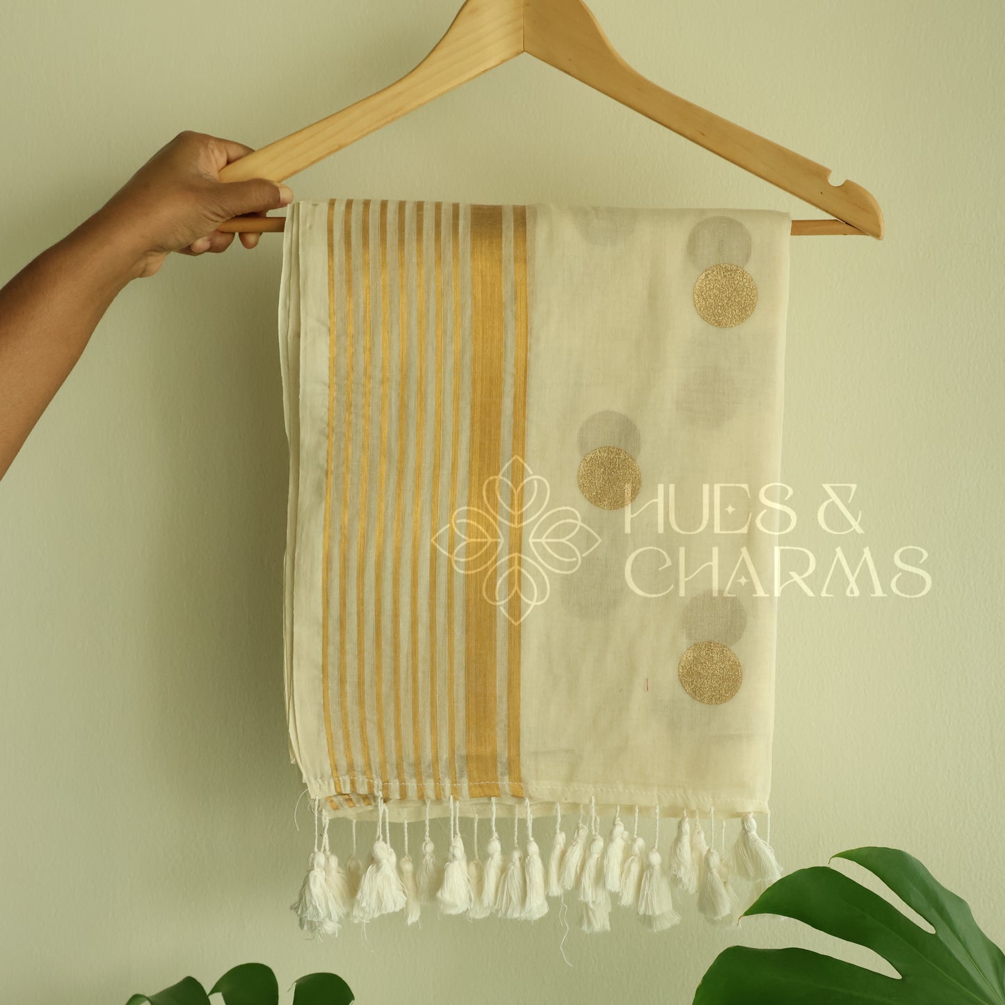 PURE MUL COTTON  POLKA SAREE- MALLIKA
