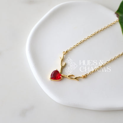 GLOSSY ETERNAL LOVE PENDANT NECKPIECE (COLOURS AVAILABLE)