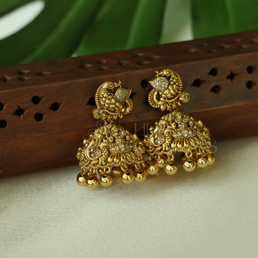 TRADITIONAL  SWARNAMAYURI LAKSHMI JHUMKA | PREMIUM JEWELLERY