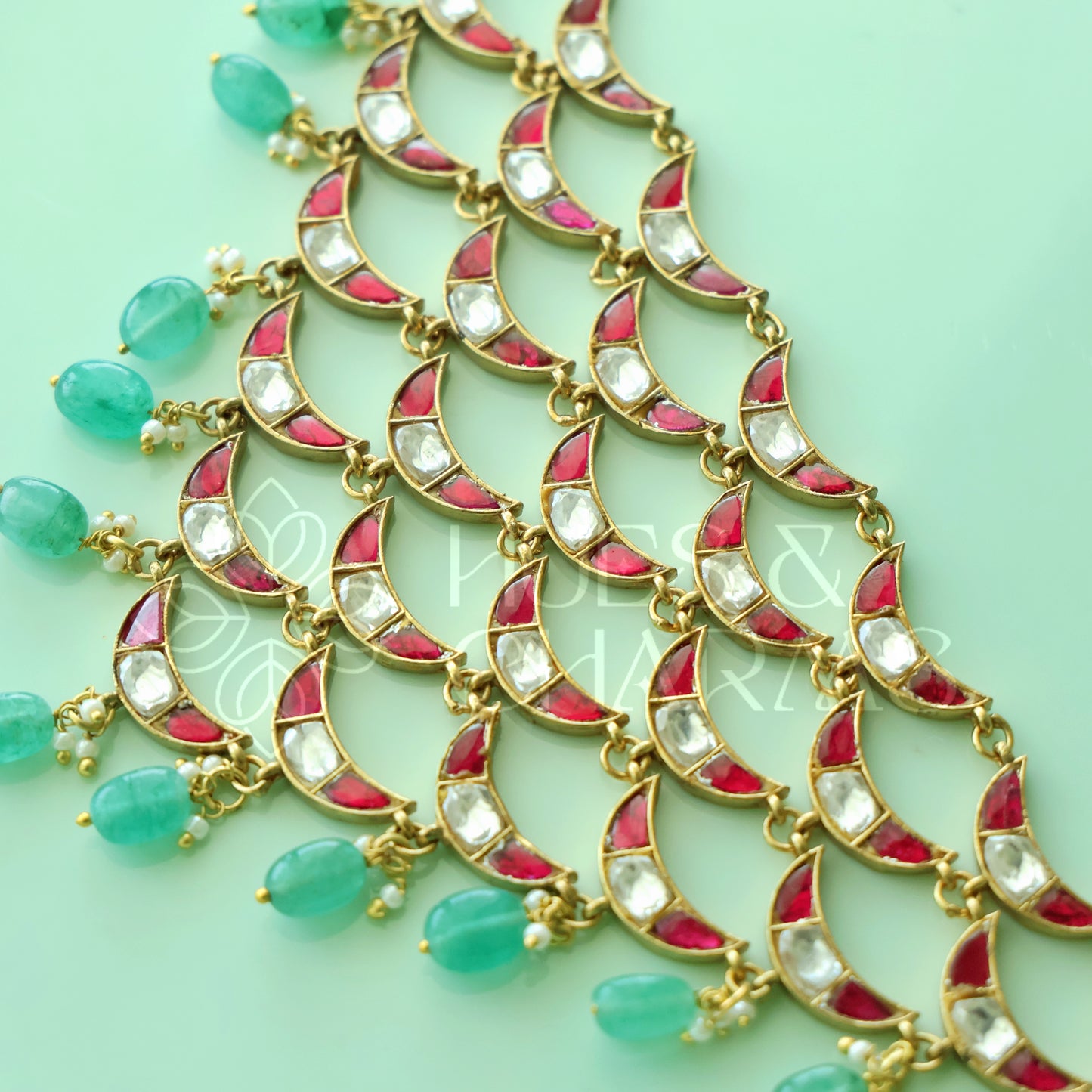 STATEMENT LAYERED JADAU  CHOKER SET |PREMIUM JEWELLERY