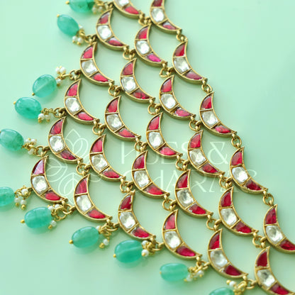 STATEMENT LAYERED JADAU  CHOKER SET |PREMIUM JEWELLERY