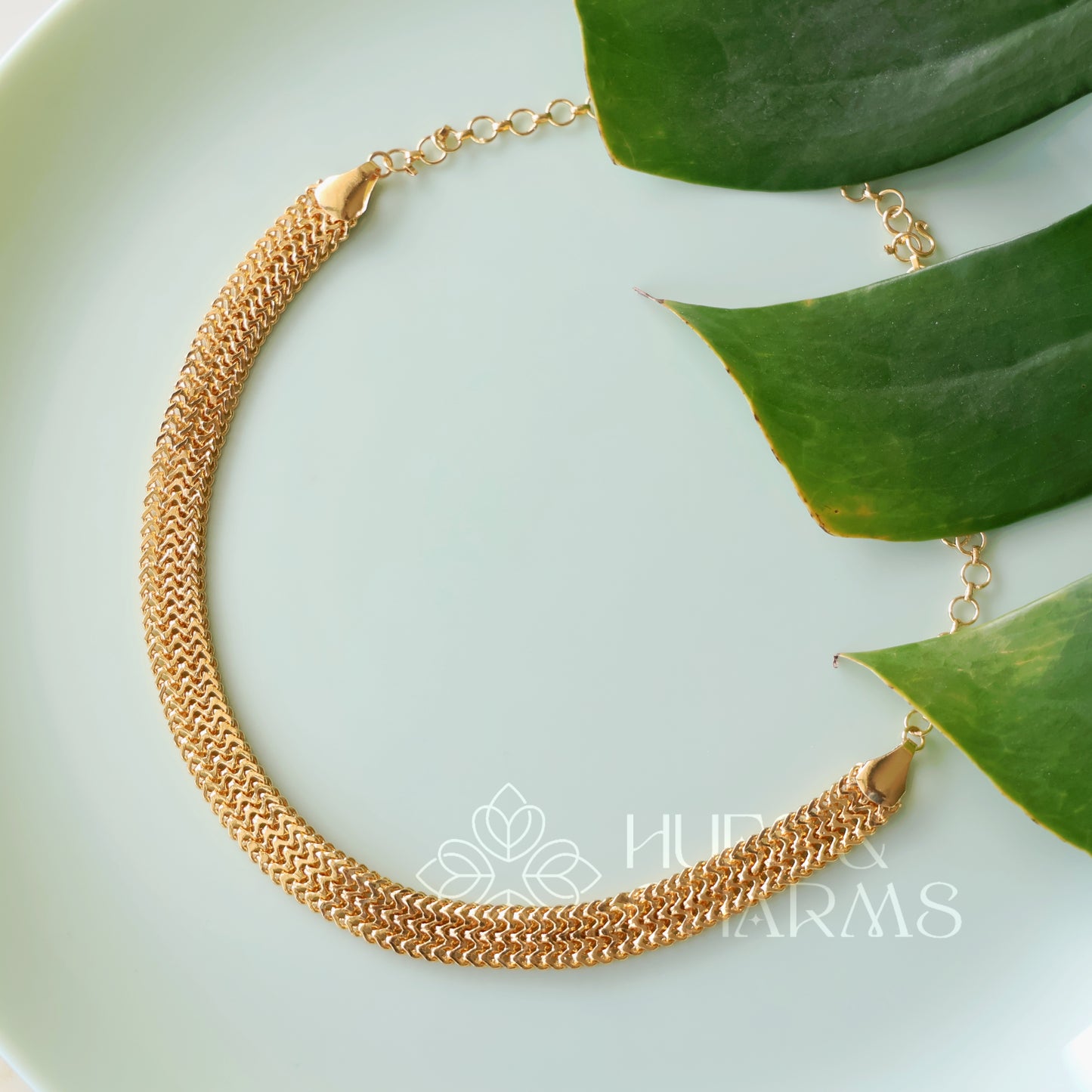 TRADITIONAL KASAVU NECKLACE |GOLD PLATED