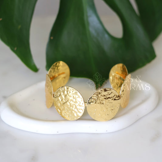 GOLDEN HAMMERED COIN HAND CUFF