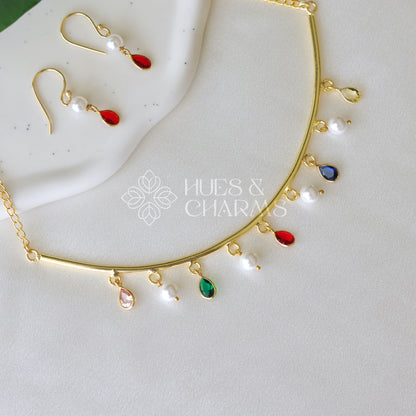 MULTICOLOR HASLI NECKLACE SET