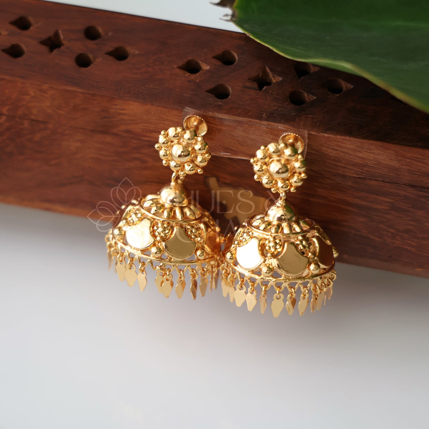 GOLDEN ELAKKATHALI JHUMKA (NON-IDOL VERSION)|GOLD PLATED