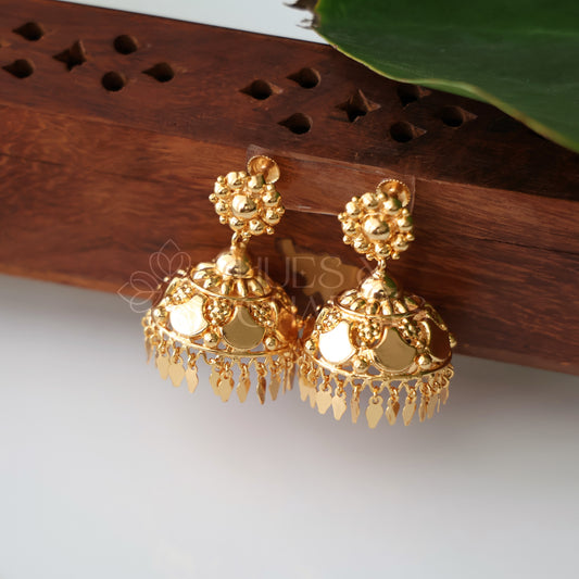 GOLDEN ELAKKATHALI JHUMKA (NON-IDOL VERSION)|GOLD PLATED