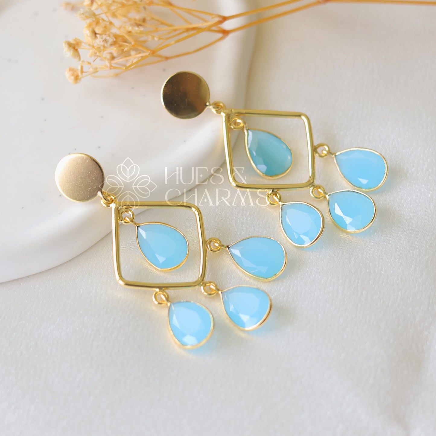 ROYAL GLOSSY RAINDROP SMALL EARRING