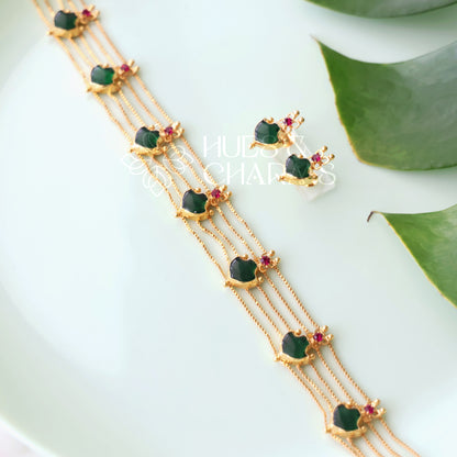 TRADITIONAL PALAKKA CHOKER SET| GOLD PLATED
