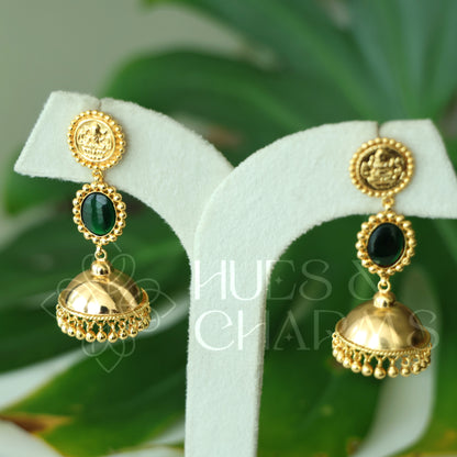 GOLDEN PALAKKA LAKSHMI STEP JHUMKA| GOLD PLATED