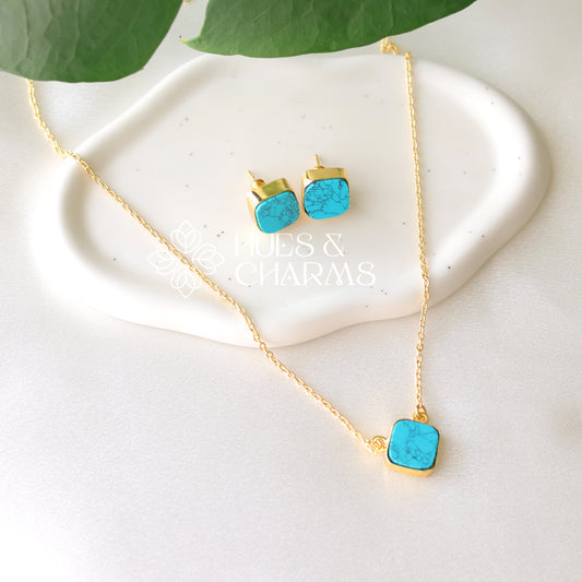 MINIMALSQUARE NECKLACE SET (COLOURS AVAILABLE)