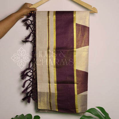 GOLDEN TISSUE BHUMI TEMPLE SAREE