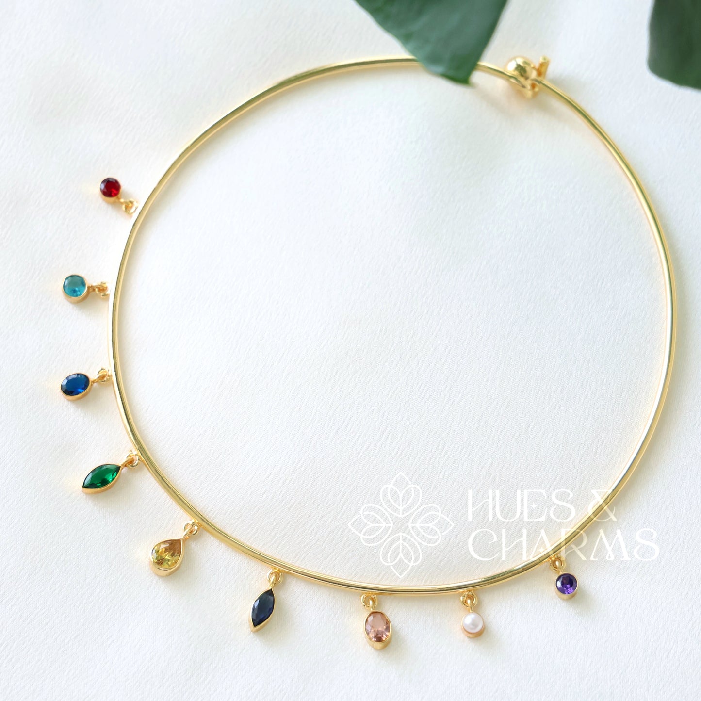 GLOSSY DROP MULTISHAPE NECK CUFF (COLOURS AVAILABLE)