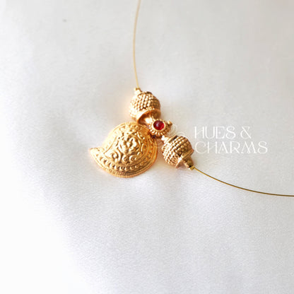 STATEMENT SINGLE MANGO FLOATING NECKLACE SET