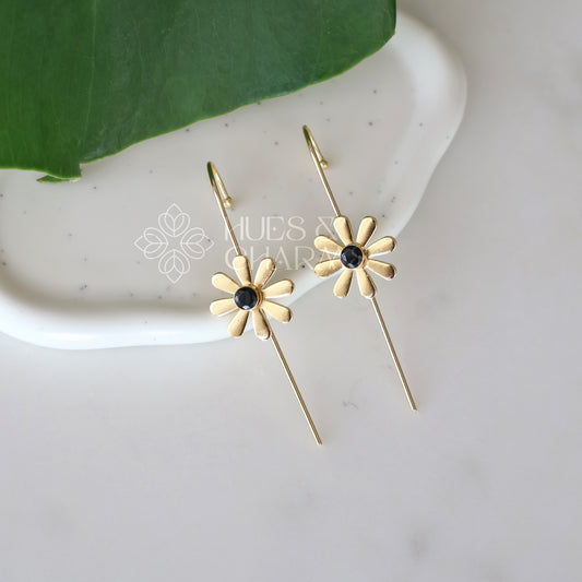 GOLDEN DAISY FLOWER AD EAR CUFF (COLOURS AVAILABLE )