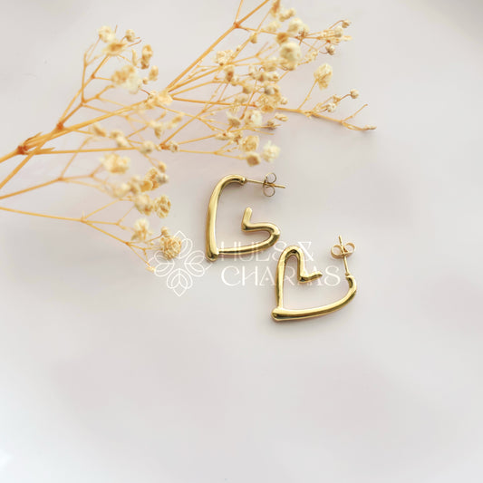 GOLDEN HEARTBEAT HOOPS