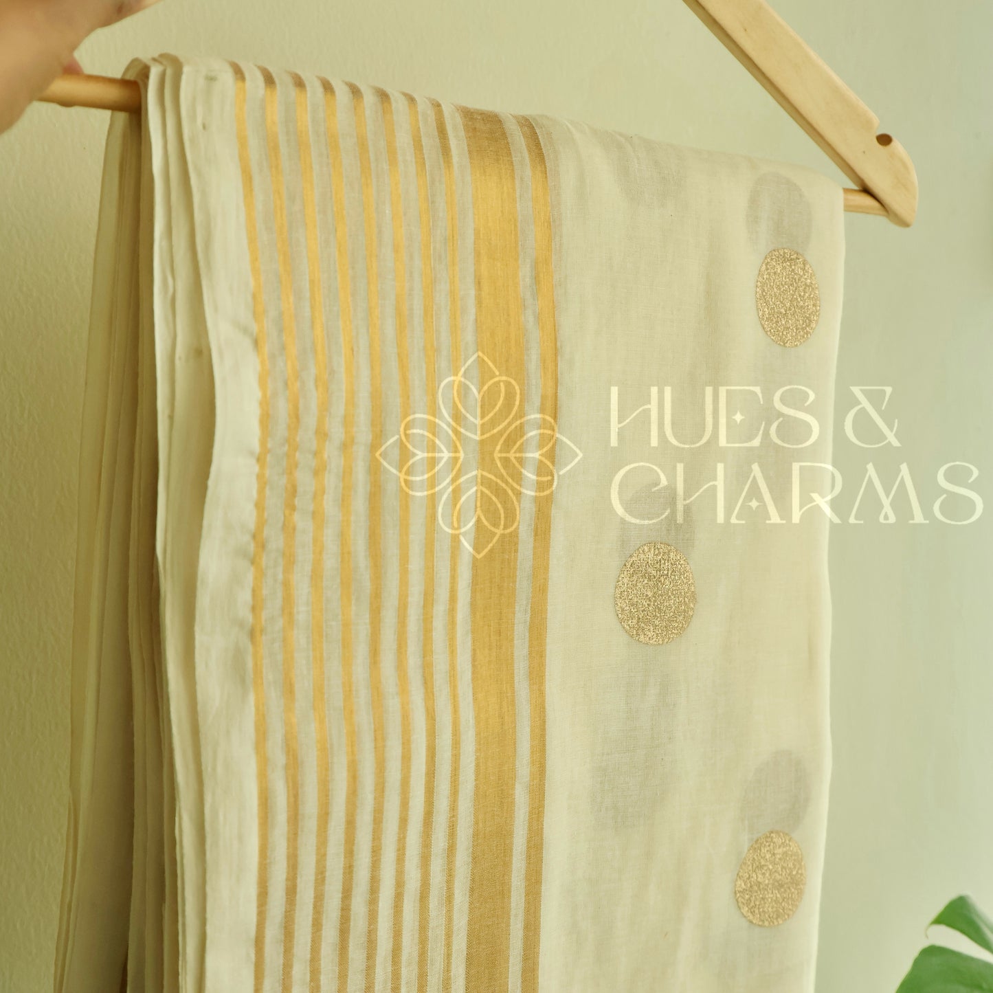 PURE MUL COTTON  POLKA SAREE- MALLIKA