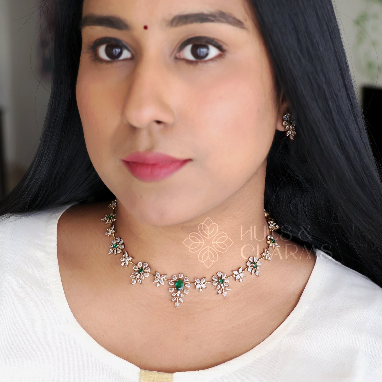 FLORAL AD NECKLACE SET