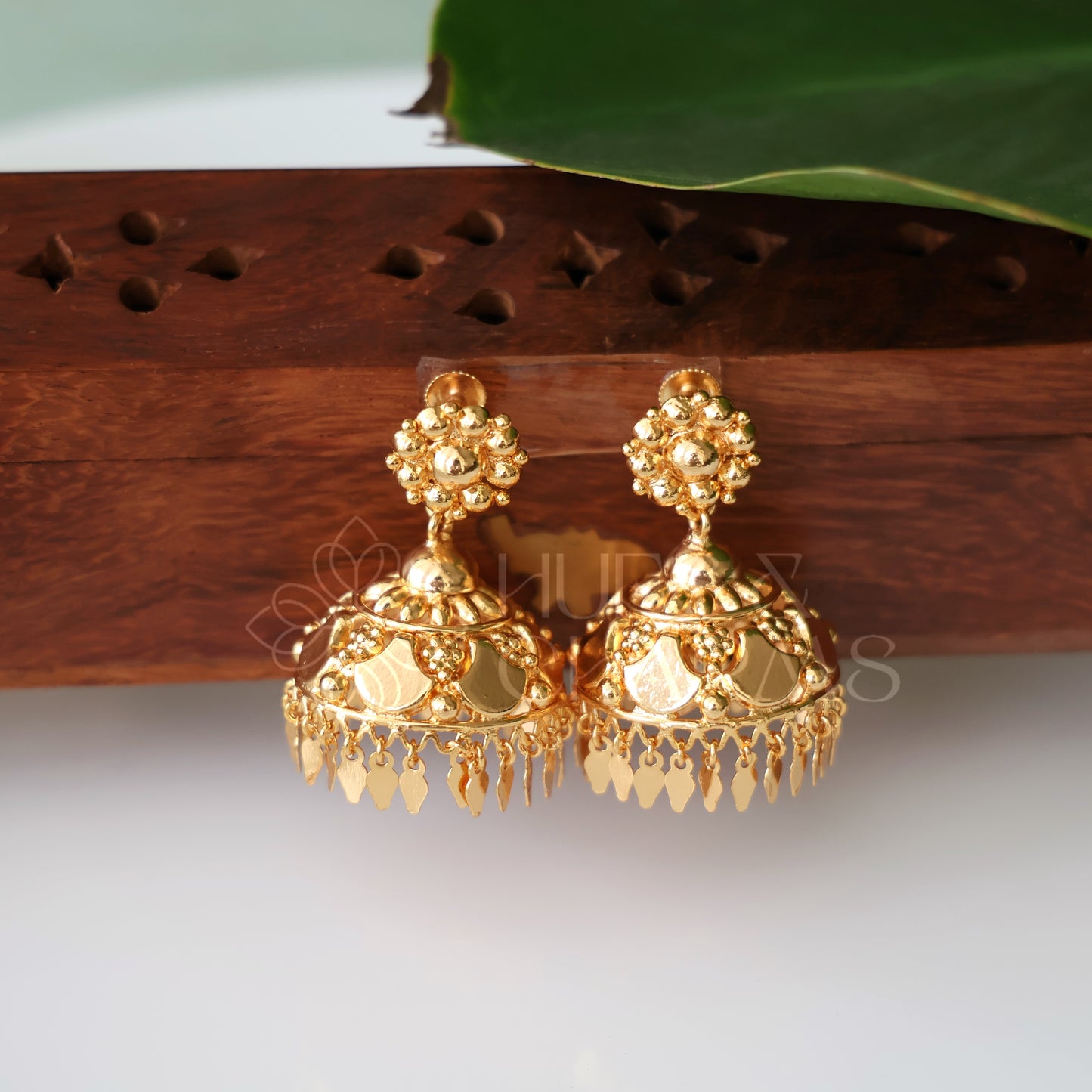 GOLDEN ELAKKATHALI JHUMKA (NON-IDOL VERSION)|GOLD PLATED