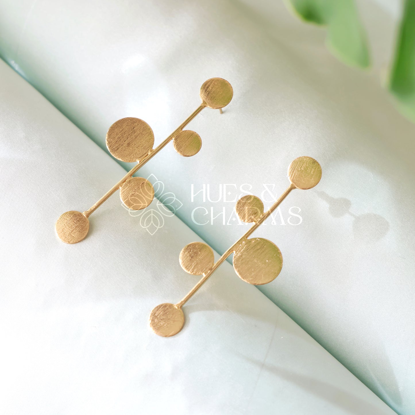 GOLDEN CELESTE DROP STUD EARRINGS