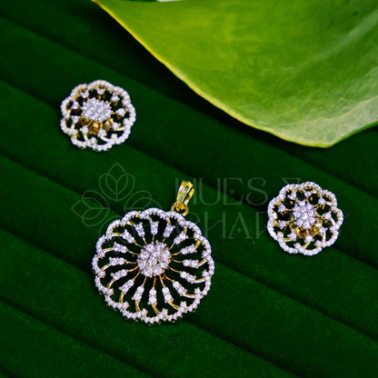 ETERNAL BLOOM CZ PENDENT SET|PREMIUM COLLECTION