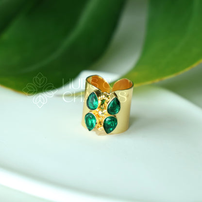 GLOSSY STATEMENT BLOOM AURA ADJUSTABLE RING (COLOURS AVAILABLE)