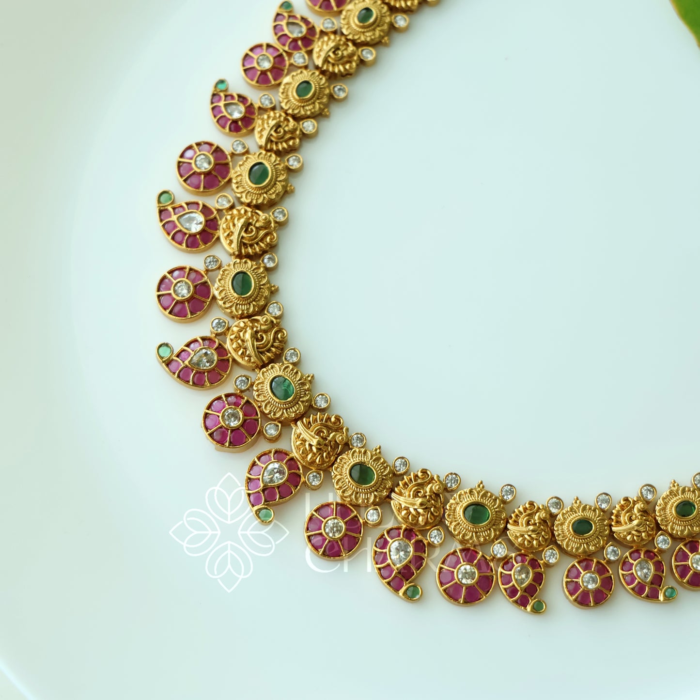 GOLDEN KEMP MAYURI 2 IN 1 NECKLACE SET| PREMIUM JEWELLERY