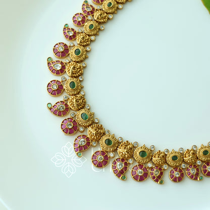 GOLDEN KEMP MAYURI 2 IN 1 NECKLACE SET| PREMIUM JEWELLERY