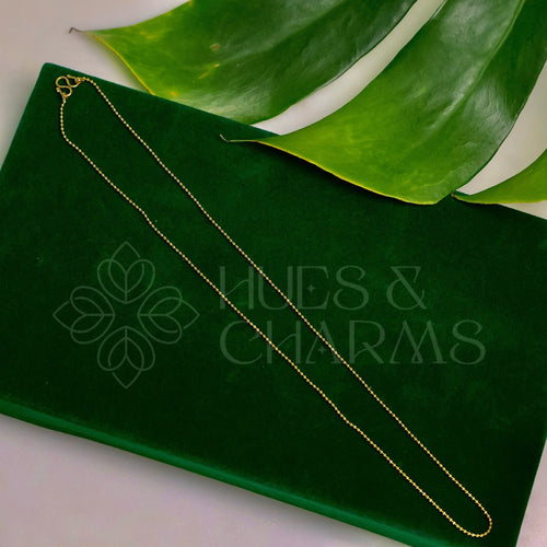 SIMPLE BALL DETAILED NECKPIECE | GOLD PLATED