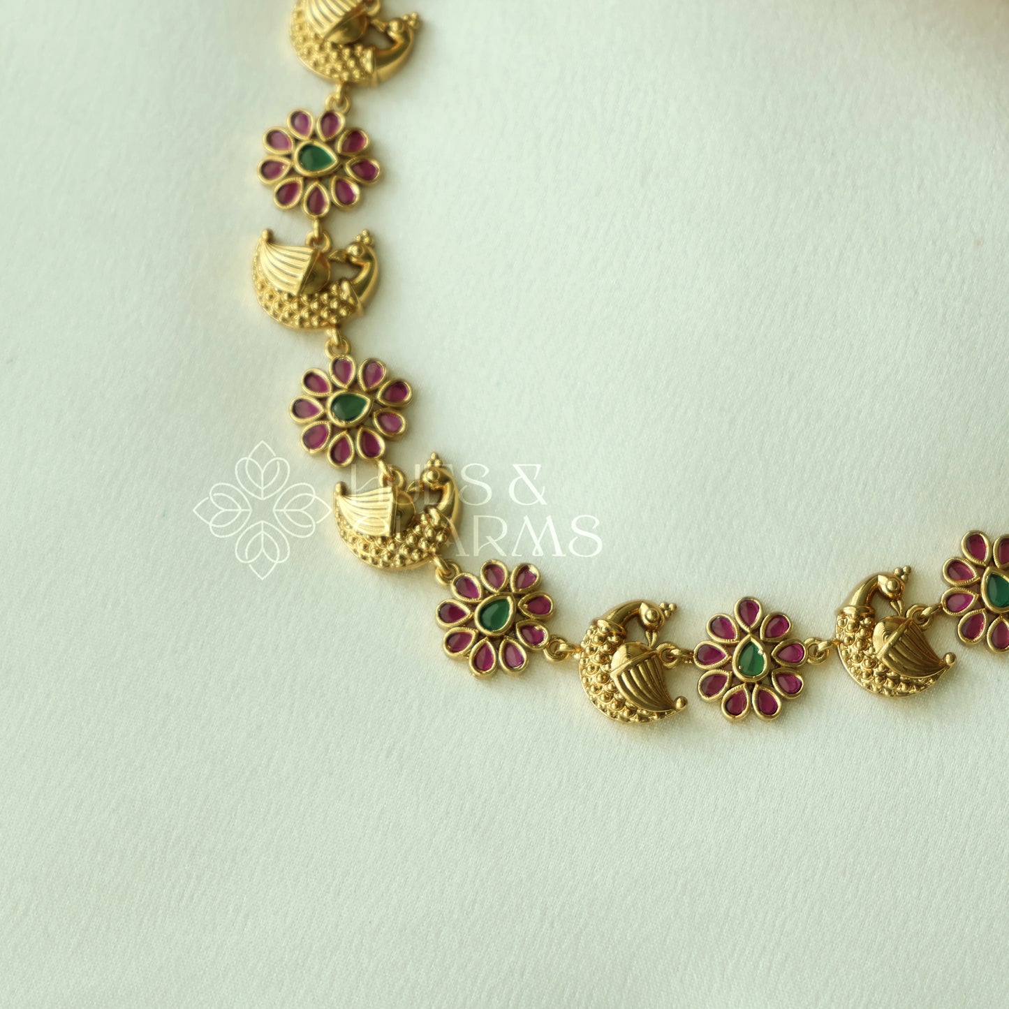 TRADITIONAL MAYURA PUSHPA NECKLACE SET | Premium jewellery