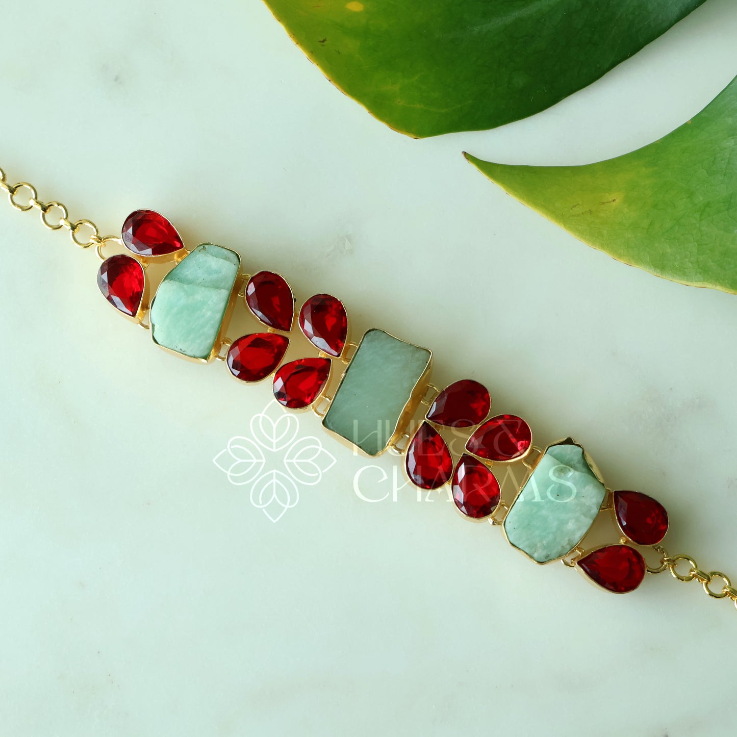 NATURAL STONE FLOREA BOLD CHOKER (Colours available )