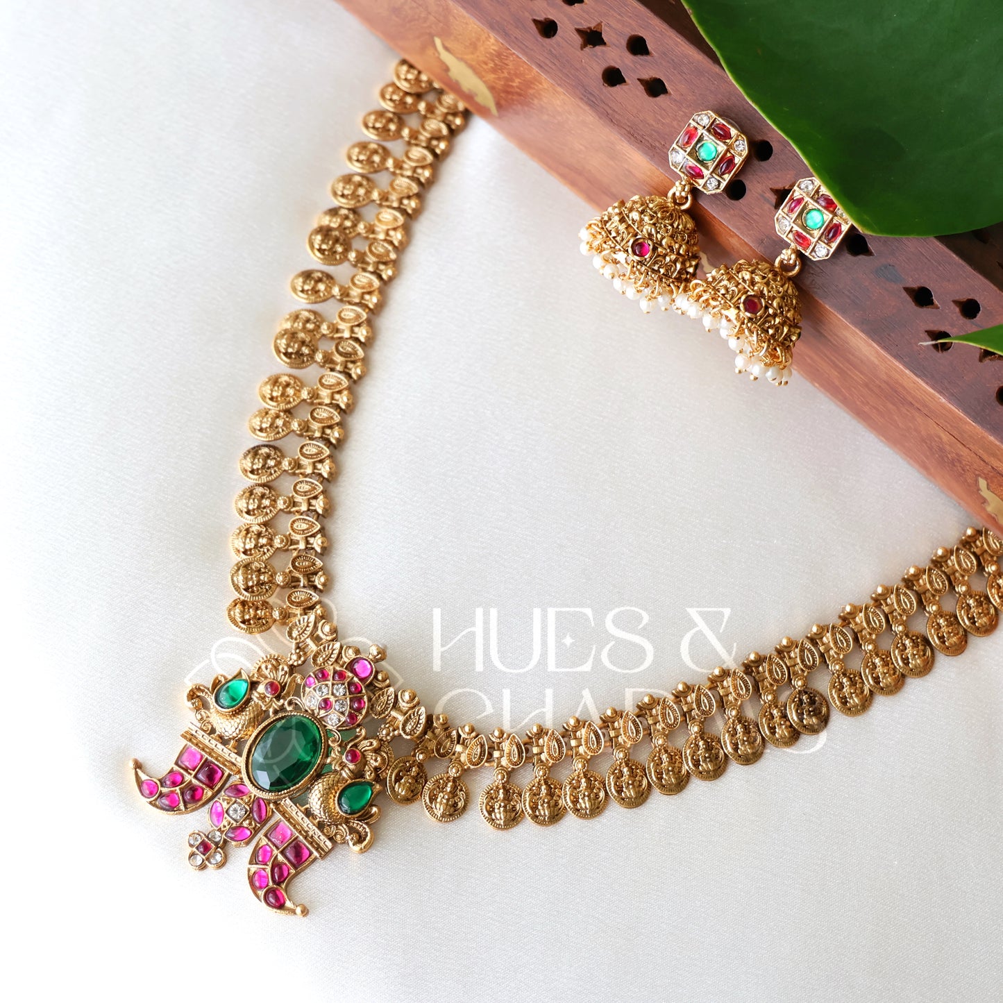 GOLDEN HERITAGE MAHALAKSHMI KASU MALA HAARAM SET
