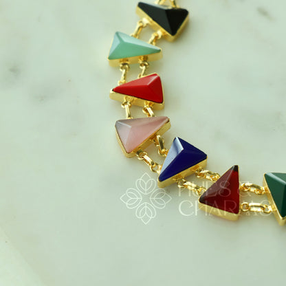 GLOSSY AURELIA PRISM NECKLACE (Colours Available)