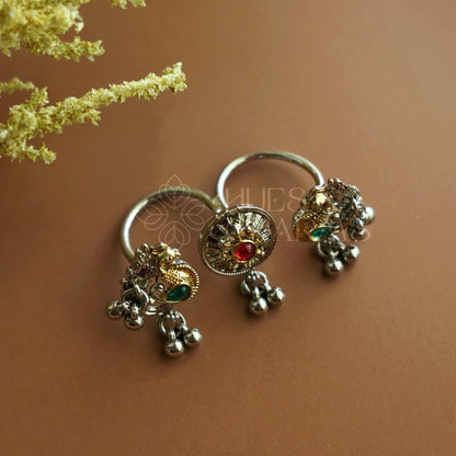 NOORANG OXIDIZED MAYURI RING